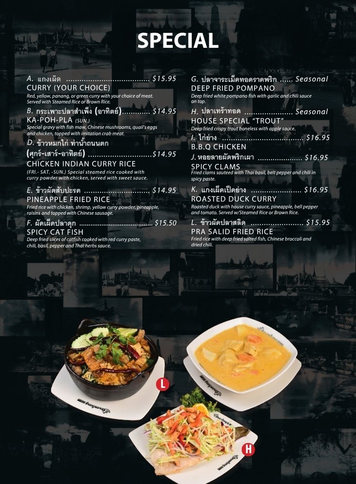 Special menu
